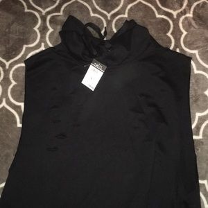 Rue 21 sleeveless ripped hoodie, grunge, teen, emo